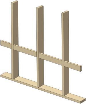 Frame wall and install blocking