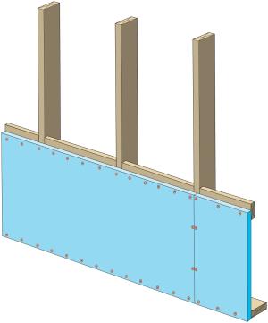 Lower wall insulation installation 