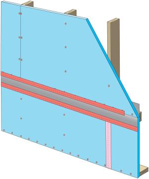 Tape the joint between the top insulation sheet and the Z-flashing with 2" wide tape to improve air tightness