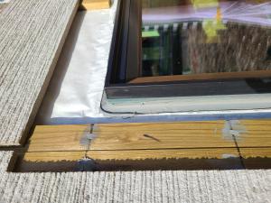 Right - Nails holes are air sealed with caulk.
