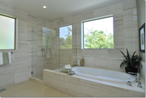 An on-demand hot water pump speeds water delivery to the low-flow plumbing fixtures for significant water and energy savings.