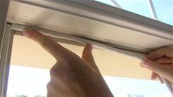 Press weatherstrip tightly into the door jams to ensure it is secure and airtight.
