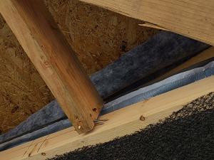 Wrong - Rafter tail is missized and poorly secured with nails.