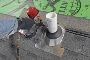 Right – Integrate pipe flashing with roof shingles