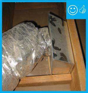 Right: Side-entry boots are used to keep ductwork close to the ceiling