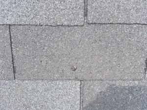 Wrong - Roofing nails should not be placed where they will be exposed.