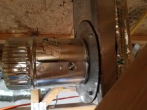 Wrong - Seam in duct boot is not sealed.