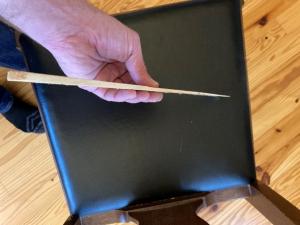 If the top of a window opening is not level, a shim can be cut to ensure mounting brackets installed for blinds are level to one another.