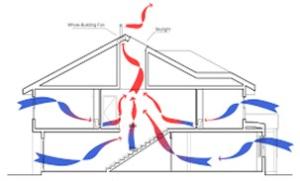 Having both low and high ventilation openings is necessary to promote airflow from the stack effect