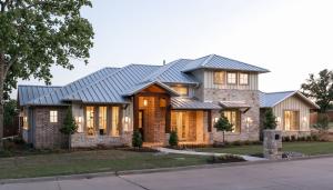 Sterling Brook Homes built this custom home in the hot-humid climate in Double Oak, TX, and certified it to DOE Zero Energy Ready Home specifications in 2014. 