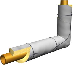 Wrap batt insulation around pipe loosely enough not to compress the insulation and secure with wire or tape