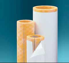 High-density fiberglass pipe insulation comes with a vapor barrier cover and self-adhesive seam