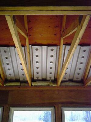 Baffles provide an air space over the insulation to guide ventilation air from the soffit vents up along the underside of the roof deck