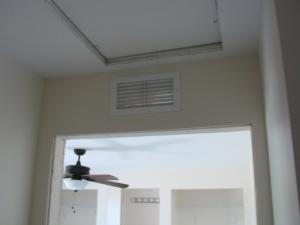 Transom returns are installed over interior doors to provide a pathway for return air