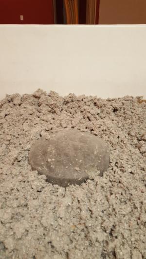 Right – The top of the enclosure over this recessed can light remains clear of attic insulation