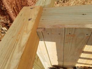 Wrong - Vertical support members are not alligned.