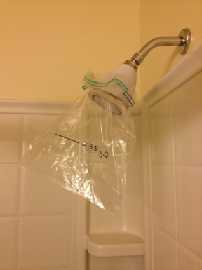 WaterSense-labeled showerheads release ≤ 0.35 gallons of water in a 10-second flow test.