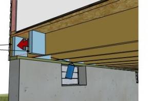 Band joist insulation air sealing detail