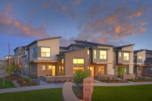 Shed roofs provide more space for PV panels in this multifamily project near Denver,  Colorado. 