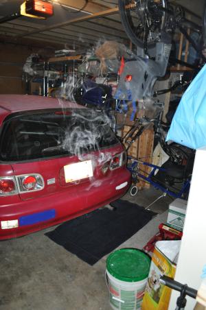 Wrong – Cars should never be left running in a closed garage. Air seal walls, install a garage fan, and inform home owners of the dangers of running a vehicle with the garage door shut