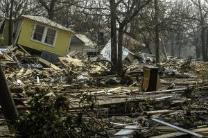 Hurricane Katrina destroyed thousands of homes along the Gulf Coast including these homes in Biloxi, MS 