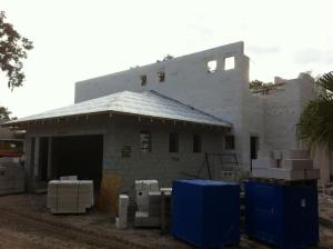 Right - This high-thermal-mass home uses masonry construction to naturally regulate temperatures inside the house 