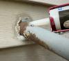 Use caulking and spray foam to flash and air seal piping and wiring that comes through exterior walls. 