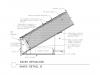 SIP roof panel detailing at the eaves with a vertical fascia and soffit board