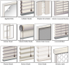 The DOE Efficient Window Coverings website identifies twelve categories of interior window shading attachments.