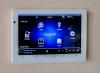 An energy monitoring system helps the homeowners track energy usage and solar power production.
