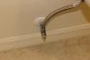 A premade gasket seals out air leaks around the water line.
