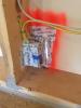 Electrical boxes are sealed with air sealing tape.
