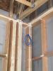 Seams in framing are sealed with caulk.