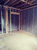 Right – The exterior wall cavities are completely filled with dense-packed cellulose.
