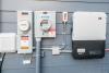Right – The solar system production is tracked next to the home’s electrical meter.