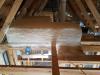 Right – All supply ducts in this home were located in conditioned space; any return ducts that were located in the attic were insulated with closed-cell spray foam and buried in the blown-in attic insulation to prevent air leakage and heat loss.