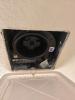 This fan was inserted into a cleanly cut hole in the ceiling so there is only a very narrow gap around the edges of the fan box that needs to be caulked or taped