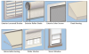 Seven categories of exterior window shading attachments, identified on the DOE Efficient Window Coverings website.