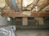 A damp crawlspace