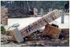 Wrong – Piers set on individual footings with inadequate anchoring to the ground were twisted and toppled by a coastal storm surge, while those anchored in the concrete pad stayed upright. 