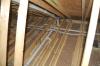 Ceiling gypsum board has been installed