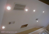 Examples of many common ceiling penetrations that will be difficult to insulate and air seal in this cathedral ceiling.