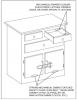 Brackets are used to child-proof drawers and cabinets.