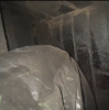 Wrong – This chimney pillow does not completely block the flue shaft; there is a lot of open space for air to continue leaking