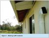 Vinyl and aluminum soffit panels can blow away in high winds if not properly connected. 