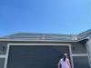 The dark horizontal lines indicated by blue circles on this roof are actually low-profile roof vents that take the place of soffit vents and are installed above the insulation level so no baffles are needed