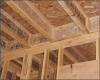 The I-joist is continuous along the shared wall and serves as a natural air barrier between the garage and the house