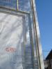 Drainage and back ventilation of wood cladding is provided by ¾ inch furring.