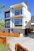 Right - Window shading is built into the south side of this home and east facing windows have been minimized to reduce heat gain from the summer sun while allowing low winter sun into the home 