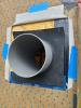Right - An EPDM gasket is installed around an HRV duct installed in an exterior wall; 9 of 14.
